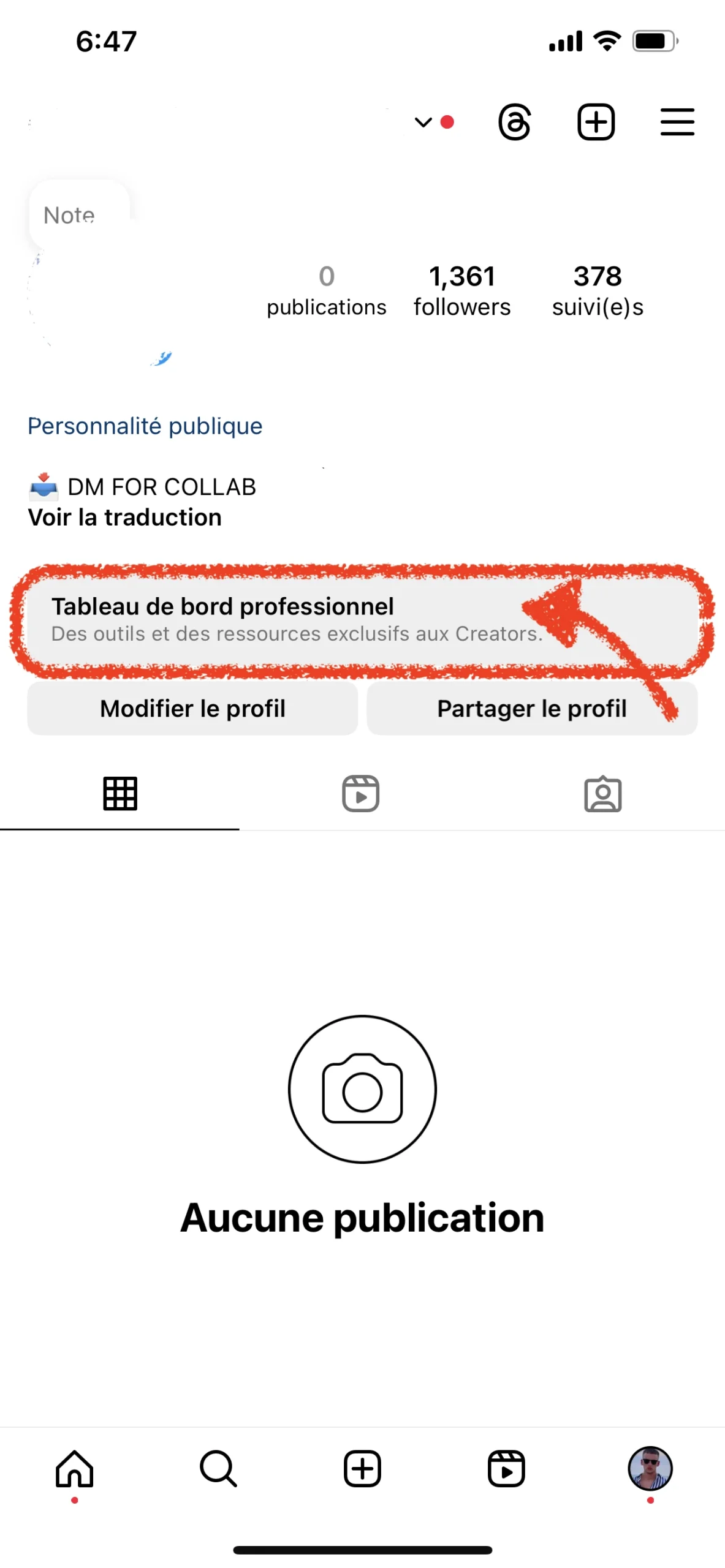 étape 7 pour changer mettre compte instagram privé